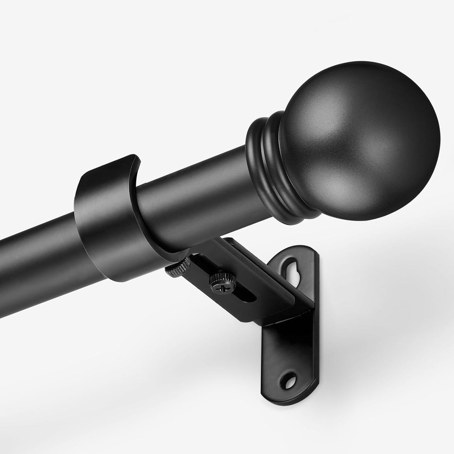Adjustable Curtain Rods - Max Length 88 IN - Stylish Black Finish