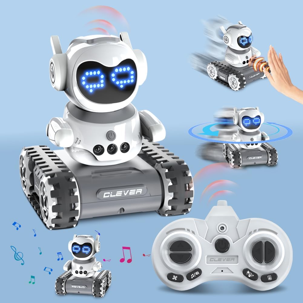 DLAGOMLIFE Rechargeable Robot: LED, Music & Fun!