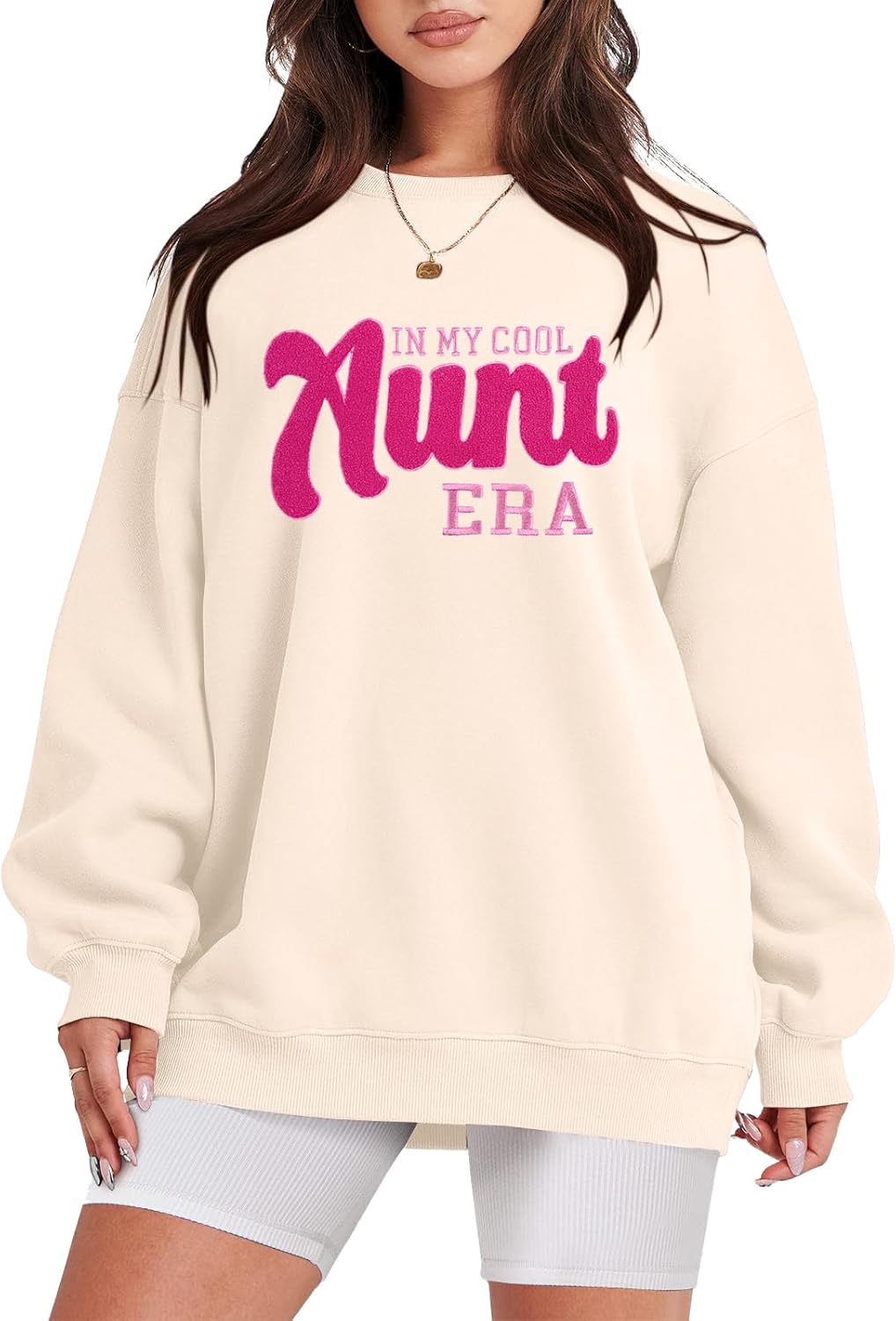 Stylish Embroidered Aunt Sweatshirt by UNIQUEONE