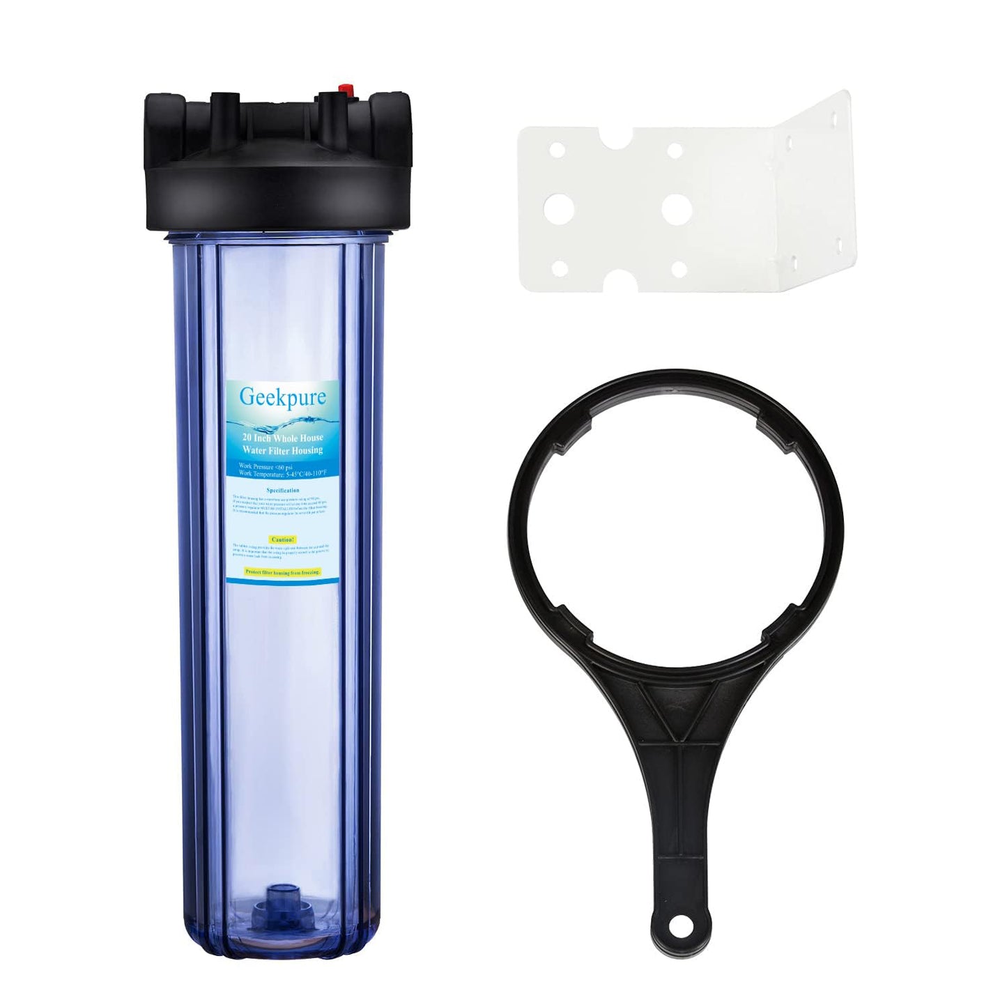 Geekpure 20 Inch Clear Whole House Water Filter Housing Review