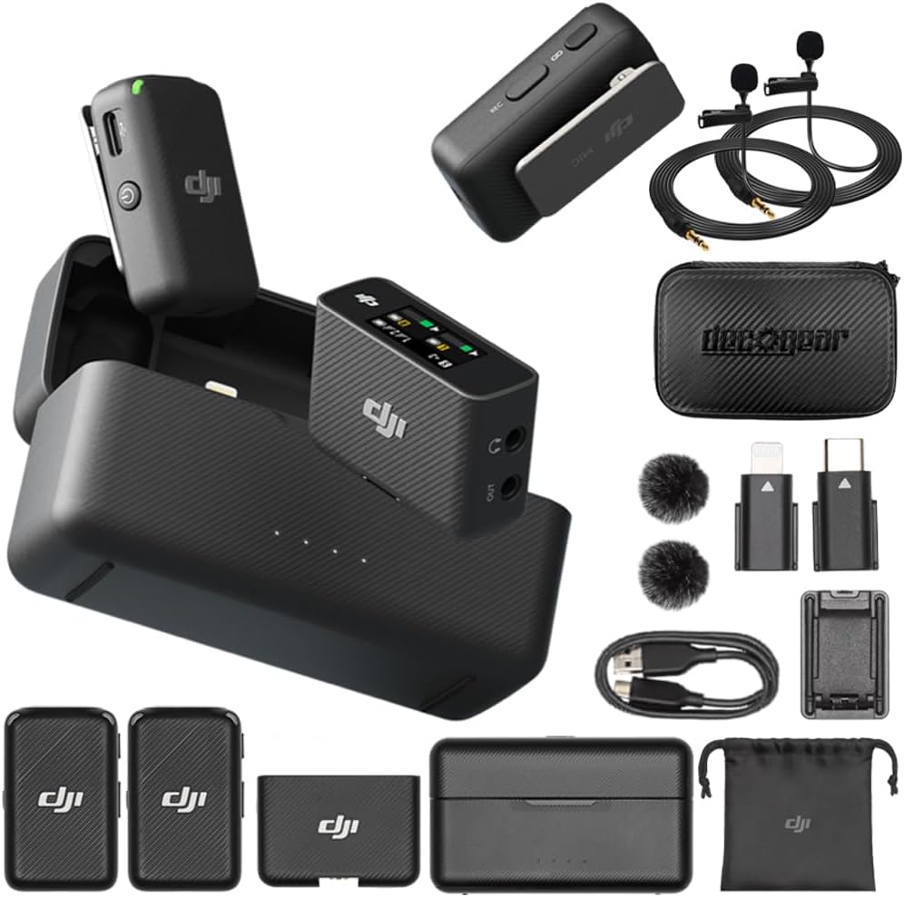 DJI Mic Wireless Microphone System with Hard Case & Lapel Mics