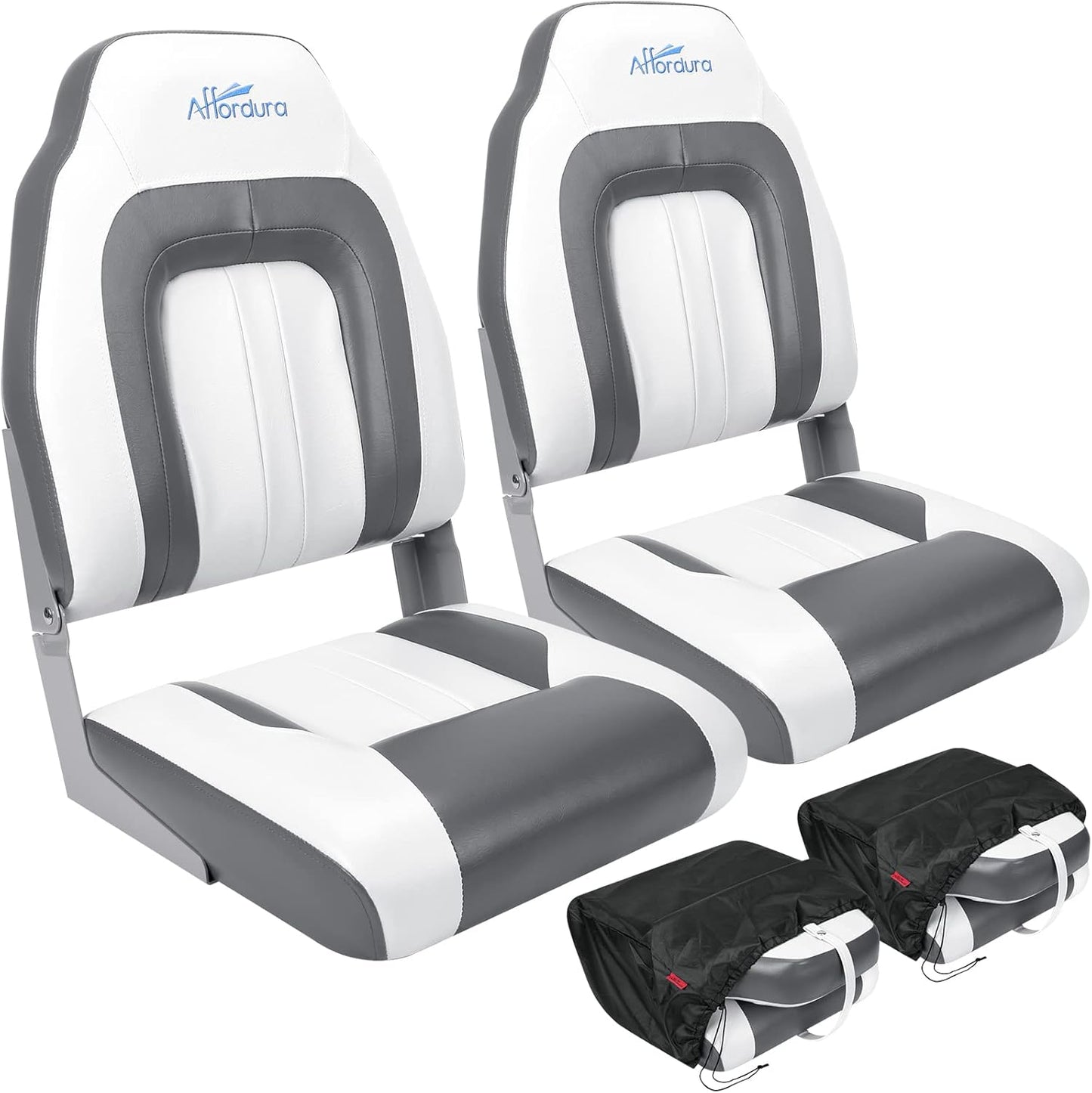 Affordura Boat Seat with Storage Bags for Comfort and Support