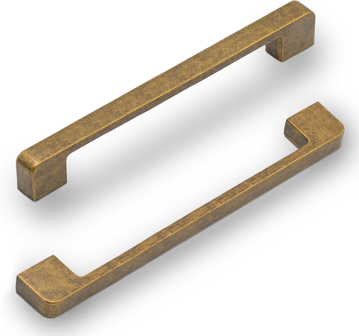 Antique Brass Kitchen Cabinet Handles - 10 Pack Durable Pulls
