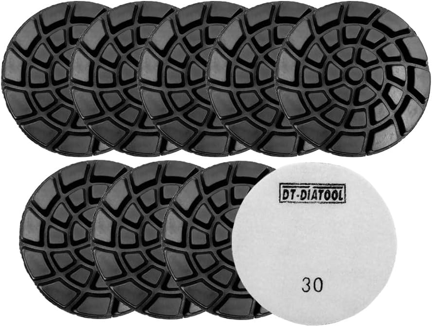 DT-DIATOOL 4 Inch Diamond Polishing Pads for Concrete Floors