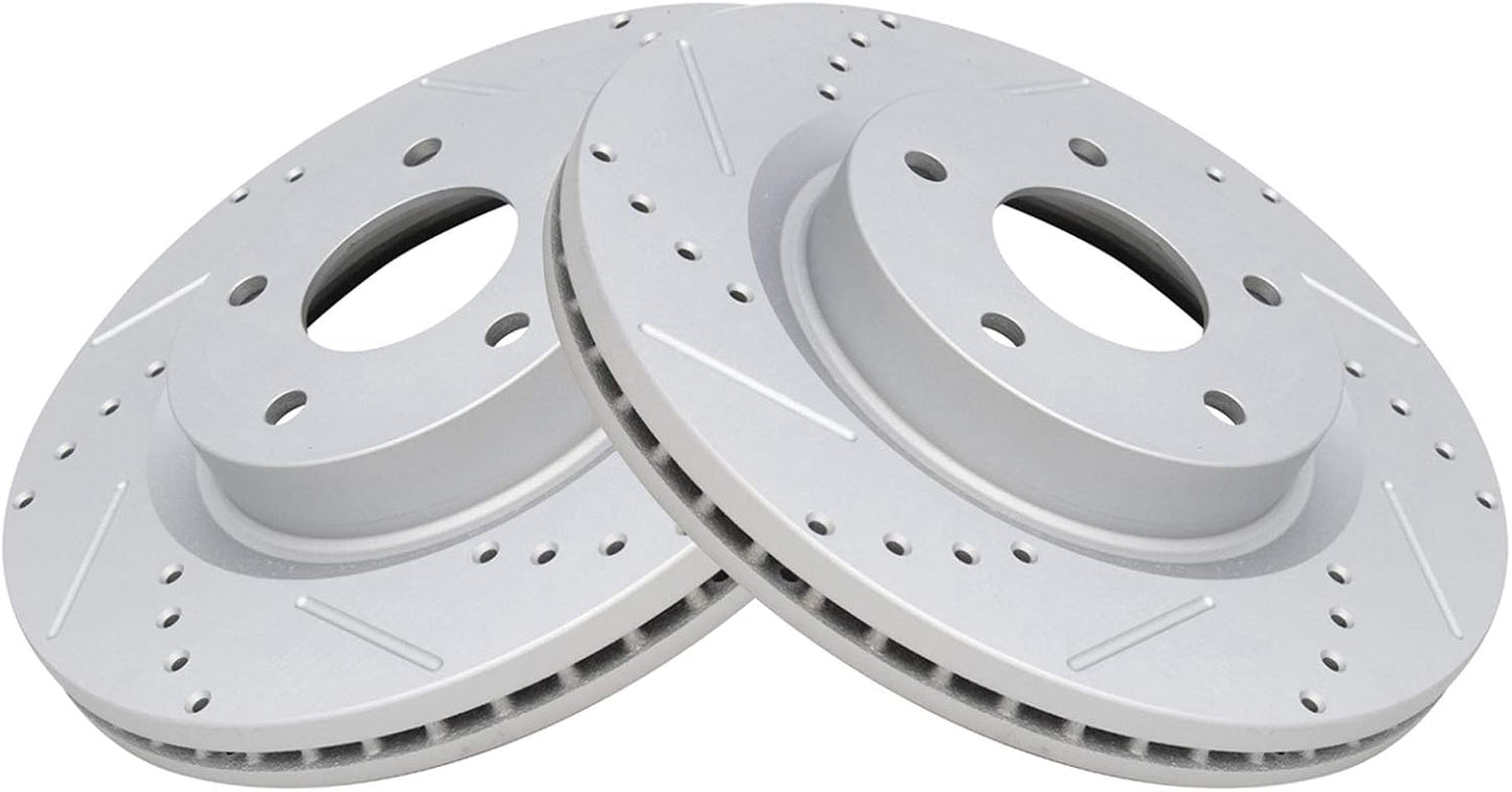 TRQ Front Performance Brake Rotors Set for Nissan Altima 2007-2022