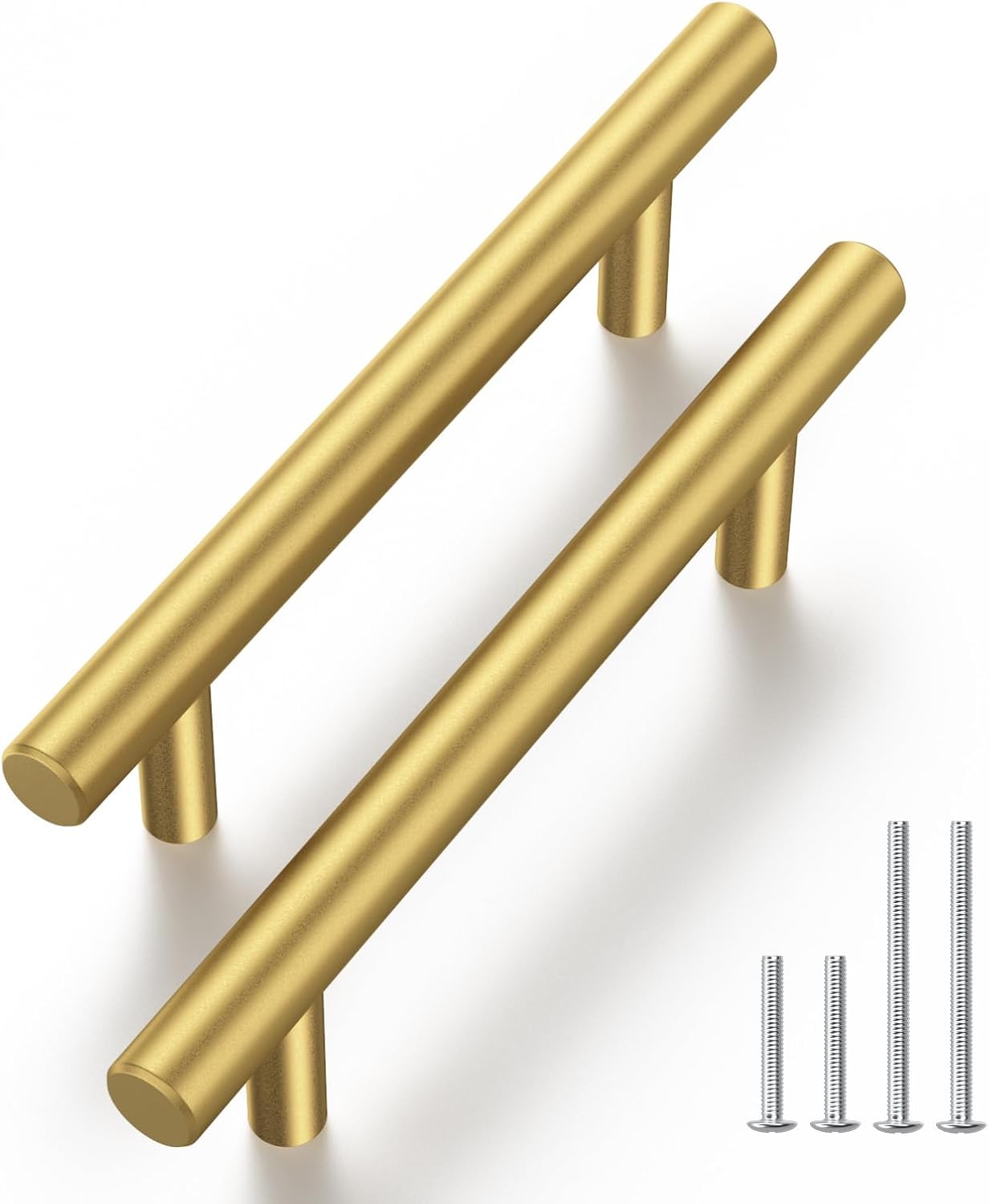 Brushed Gold Cabinet Pulls - Modern 30 Pack Drawer Handles