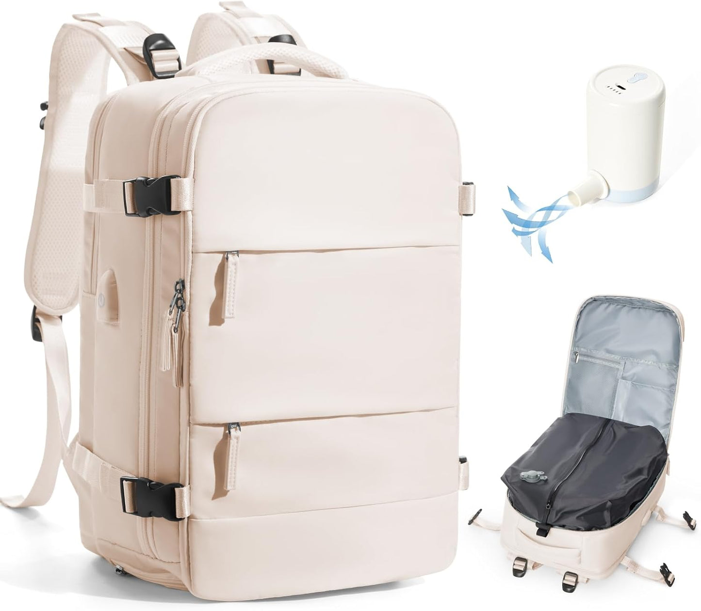 Vacuum Backpack Travel with Pump for Organized Travel Needs