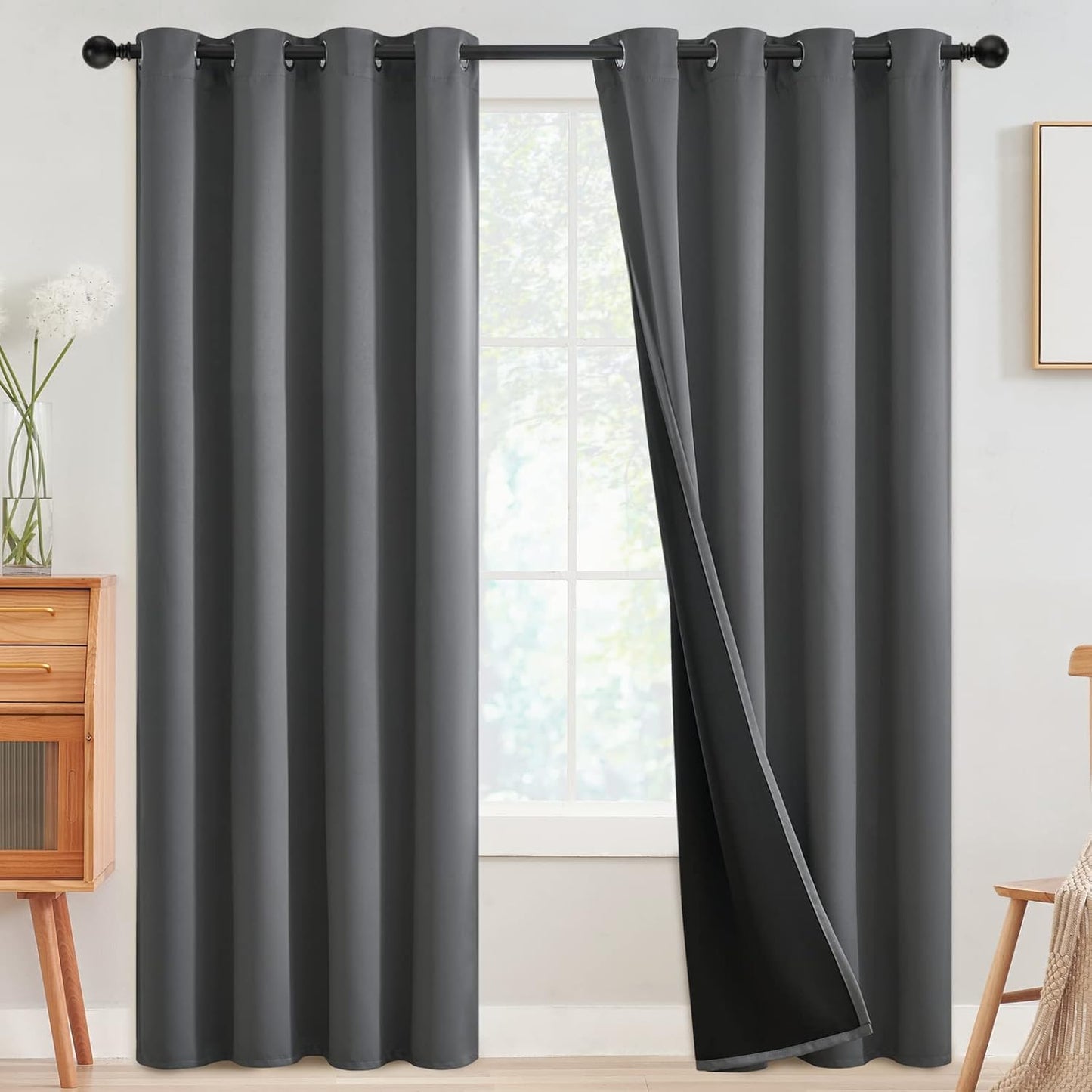 100% Blackout Curtains for Bedroom by SimpleHome - 52 x 84 in