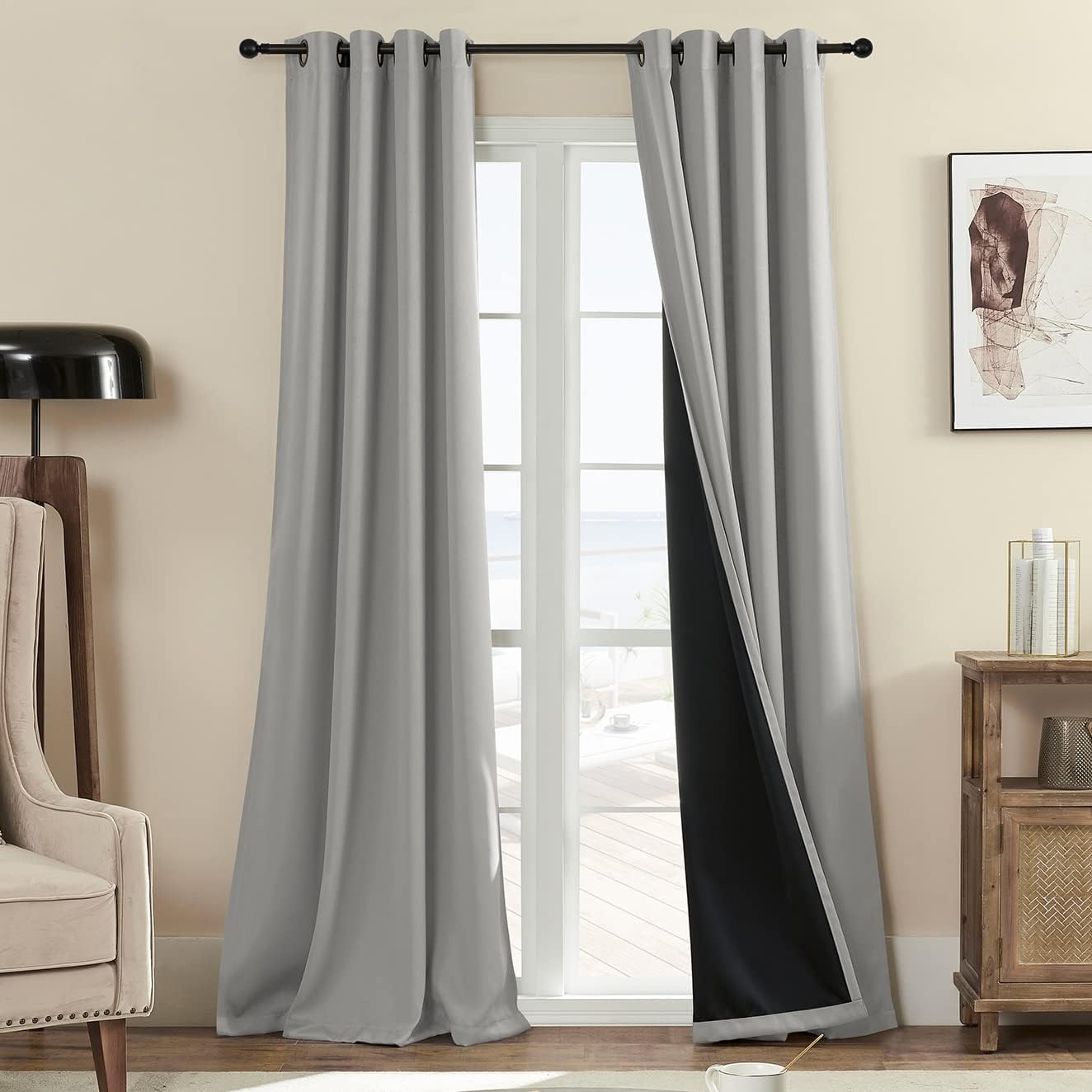 Total Blackout Curtains by Rutterllow - 84 Inch Thermal Drapes