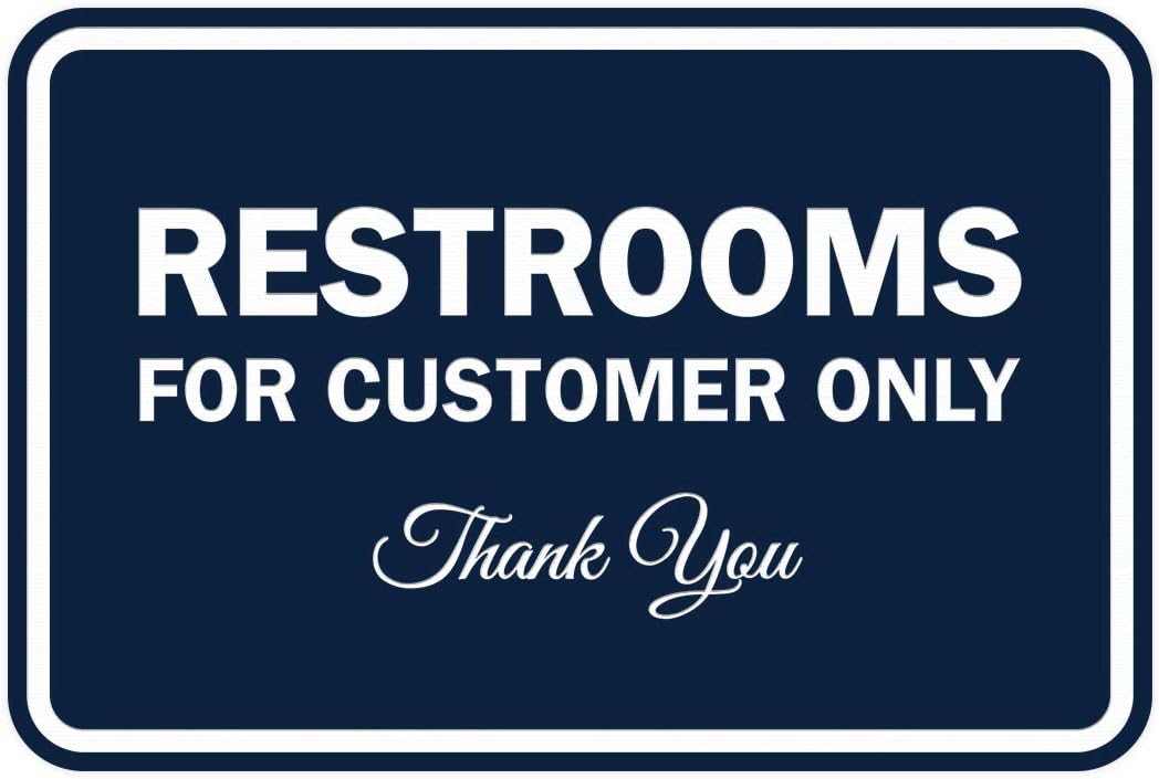 Classic Framed Restrooms Sign Small 10 Pack for Customers