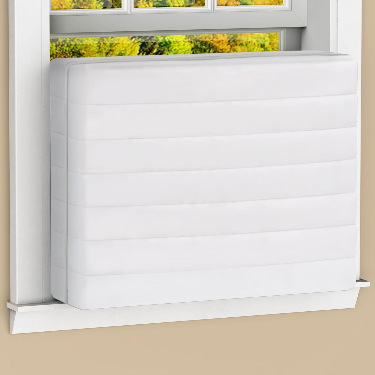 Inntop Indoor AC Cover | Double Insulation for Ultimate Protection | 21x15x3.5 Cream White