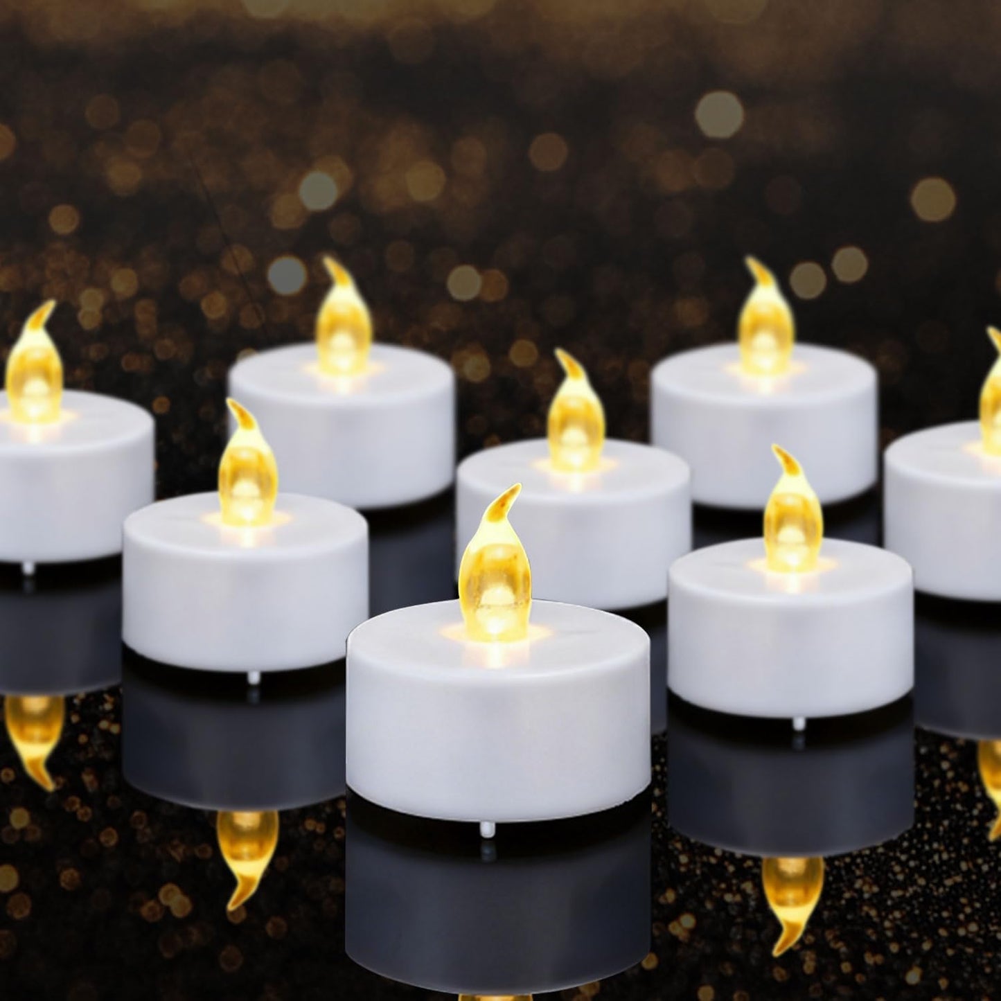 Flameless Battery Operated Tea Lights for Festive Celebrations