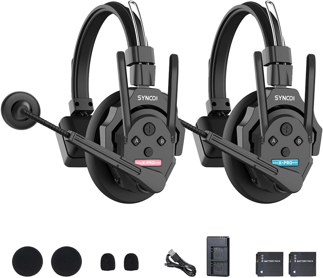 SYNCO XTalk XPro Wireless Intercom Headset for Team Communication
