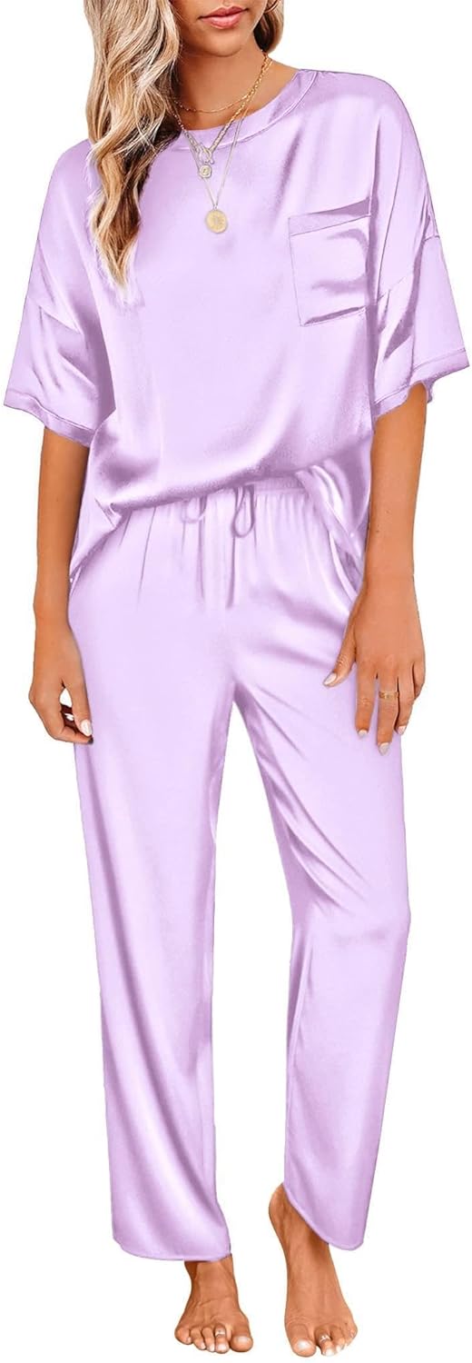 Ekouaer Womens Satin Silky Pajama Set for Ultimate Comfort