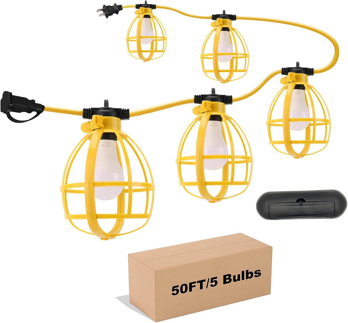 50FT Construction String Lights for Outdoor and Indoor Use