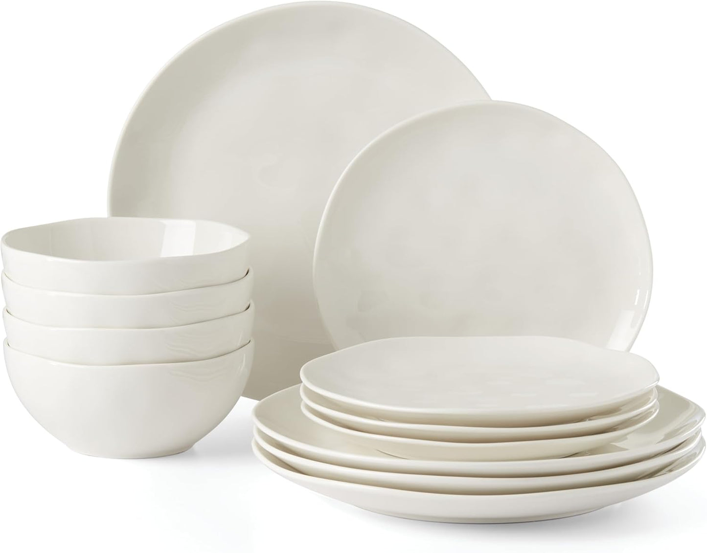 Lenox White Bay Colors 12Pc Set - Elegant Porcelain Dinnerware