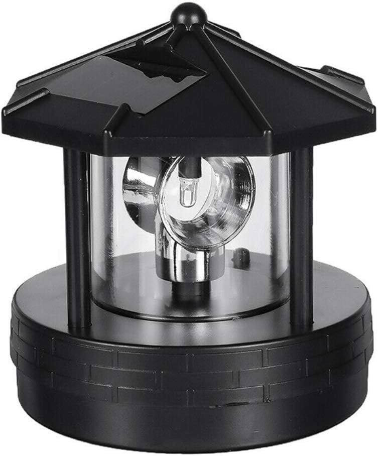 360 Rotating Solar Lighthouse for Outdoor Garden Decor
