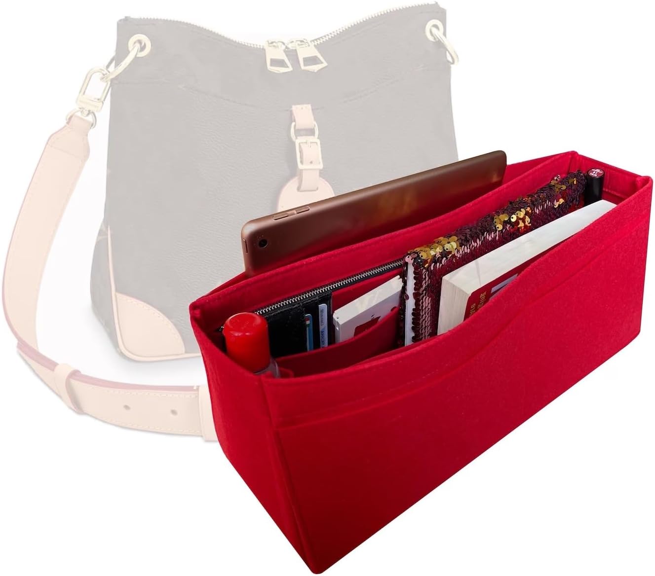 Purse Organizer for Odeon Bag - Premium Felt Insert by Divitize