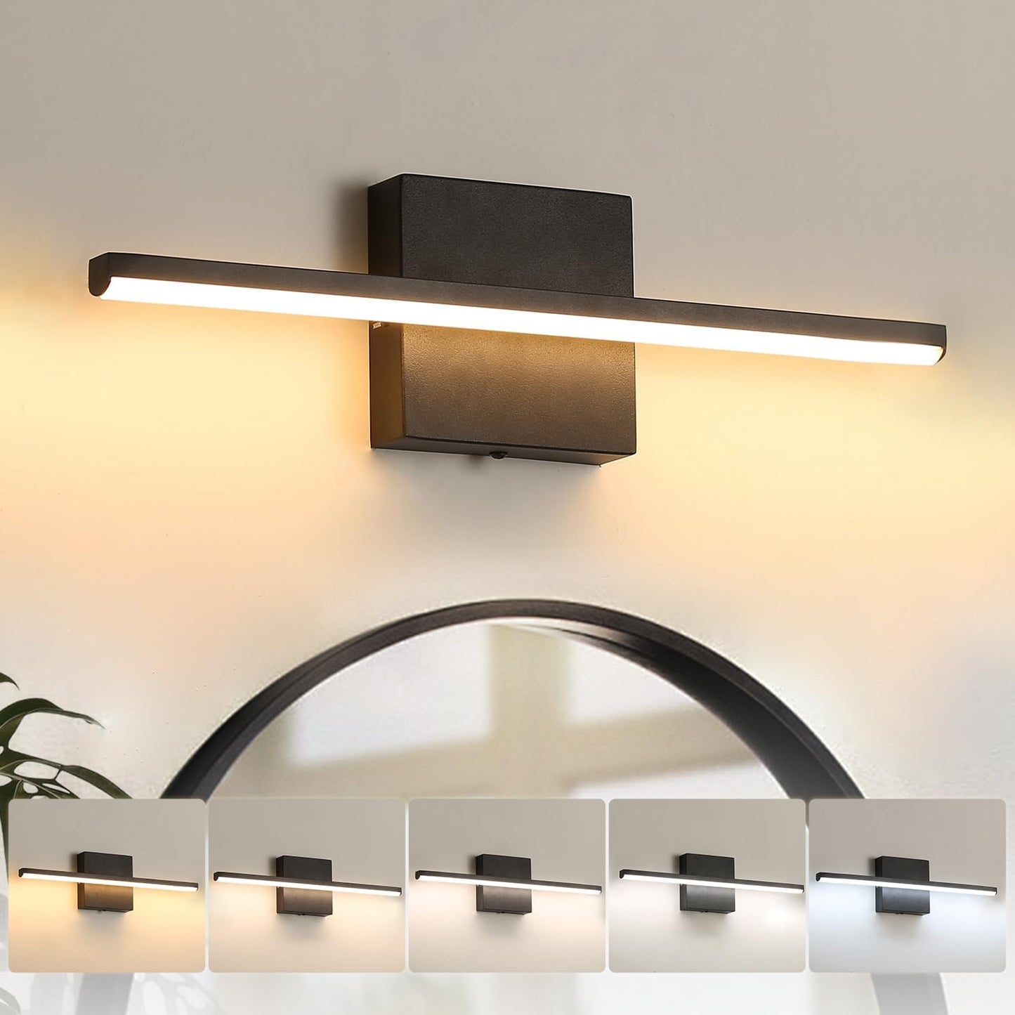 Modern Bathroom Vanity Light 16 Inch Dimmable LED Fixture