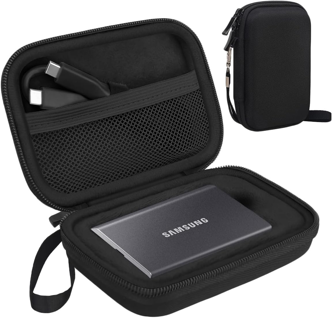 Lacdo Samsung T7 SSD Case - Shockproof Travel Bag