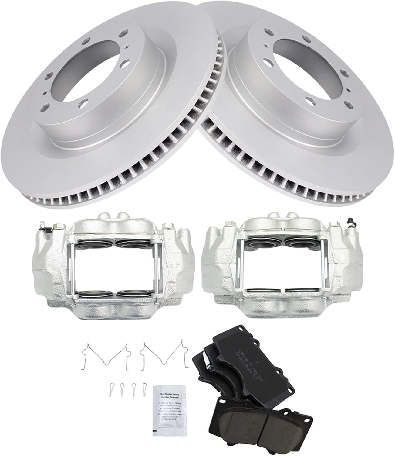 TRQ Front Brake Pad & Rotor Kit for Lexus GX460 & 4Runner