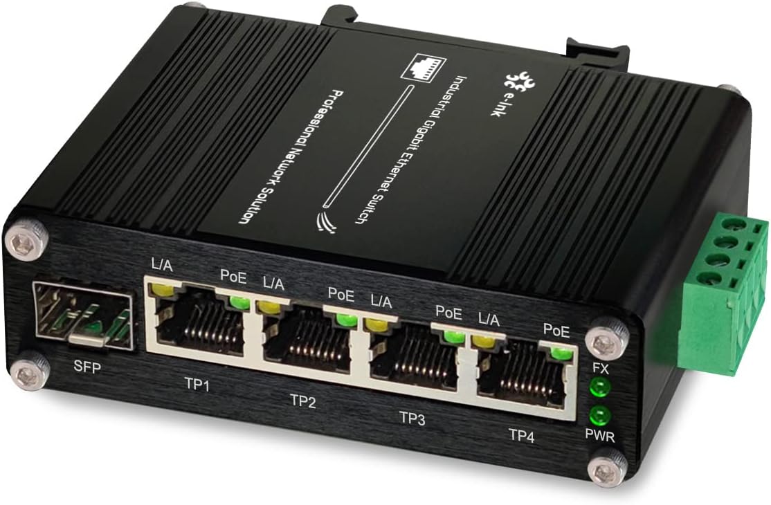 Industrial Gigabit 4 Ports PoE Ethernet Switch for Reliable Networking