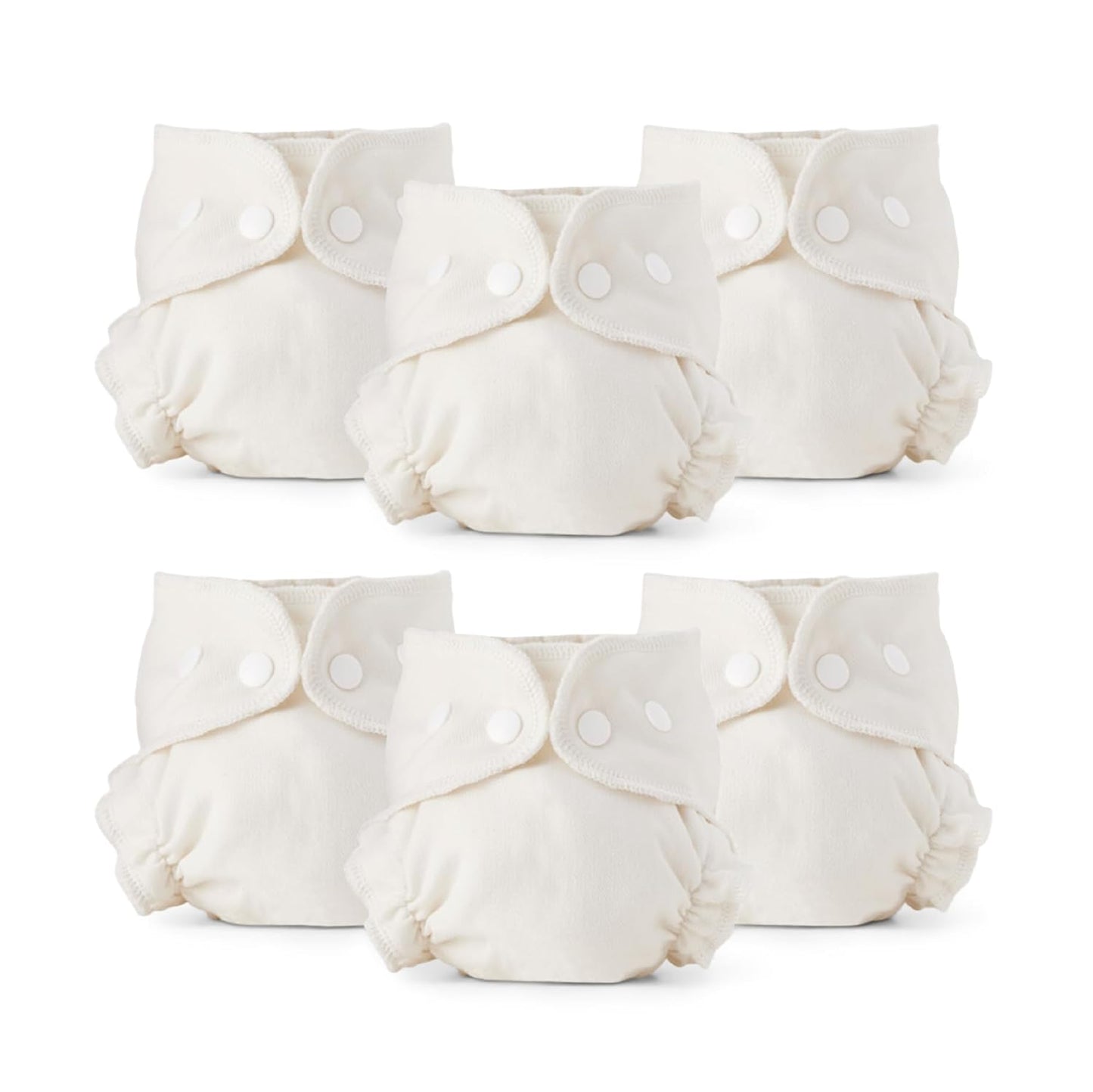 Esembly Cloth Diaper Inner - Organic Cotton Fitted Diaper 6-Pack