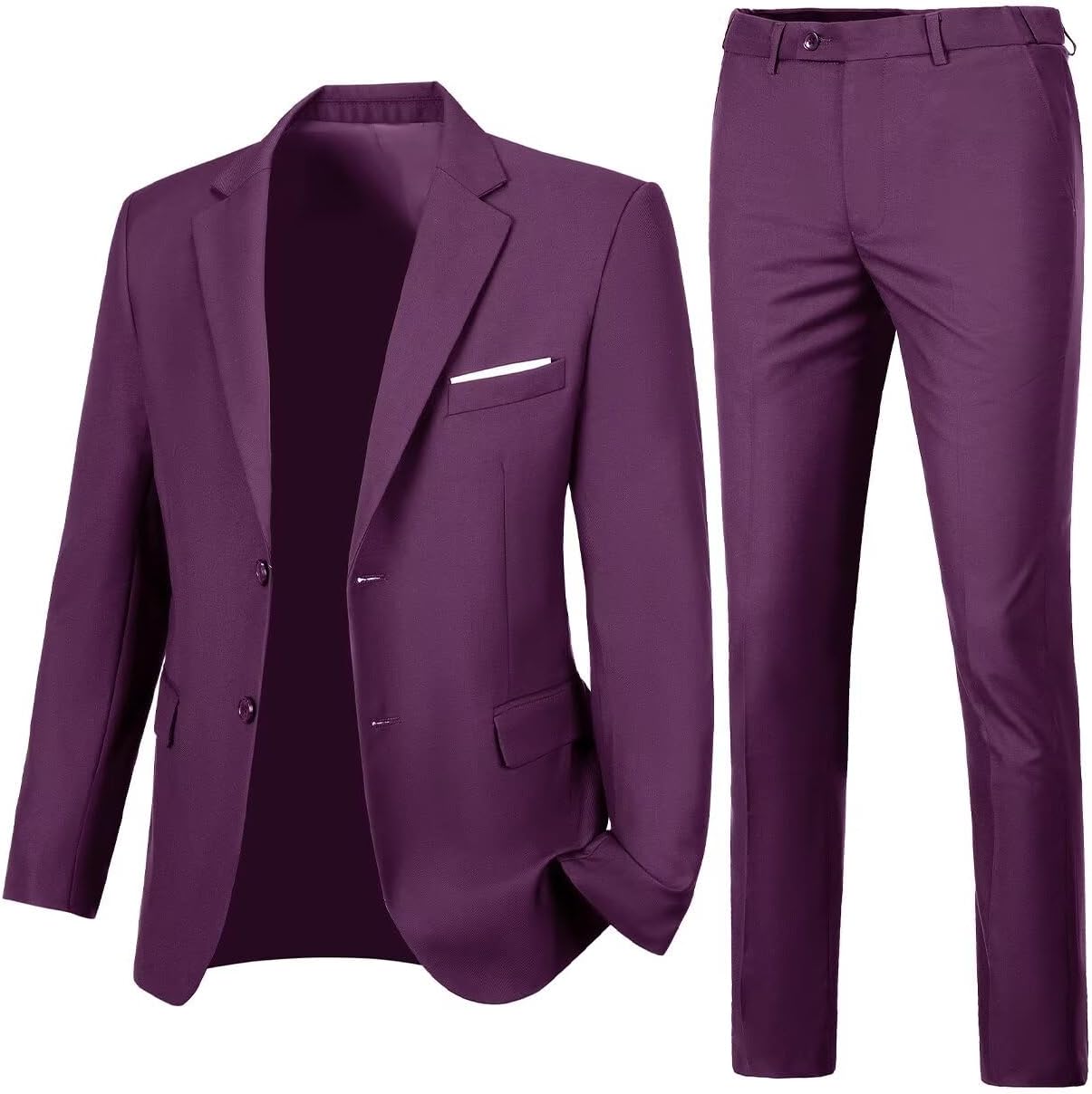 Mens Slim Fit 2 Piece Suit for Prom - Stylish Tuxedo Set