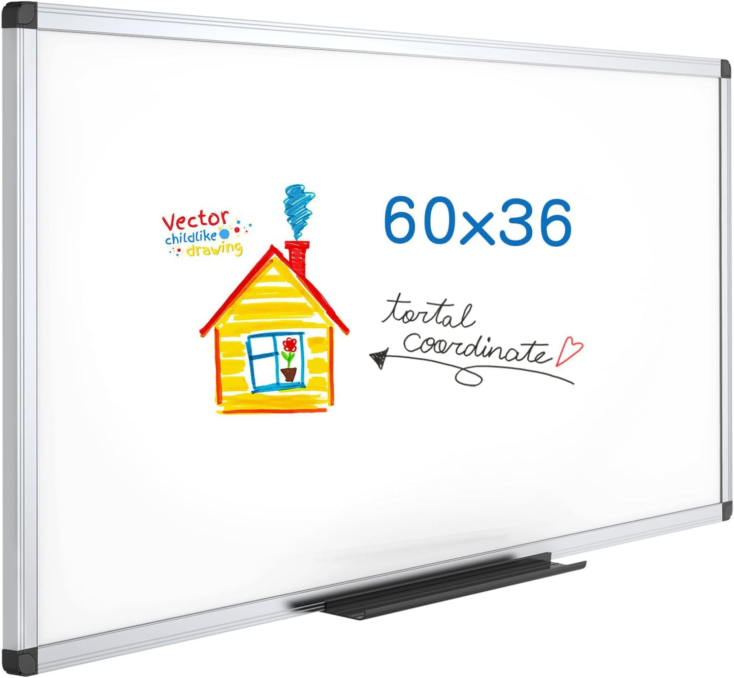 VIZ-PRO 60 x 36 Inches Dry Erase Board for Home and Office