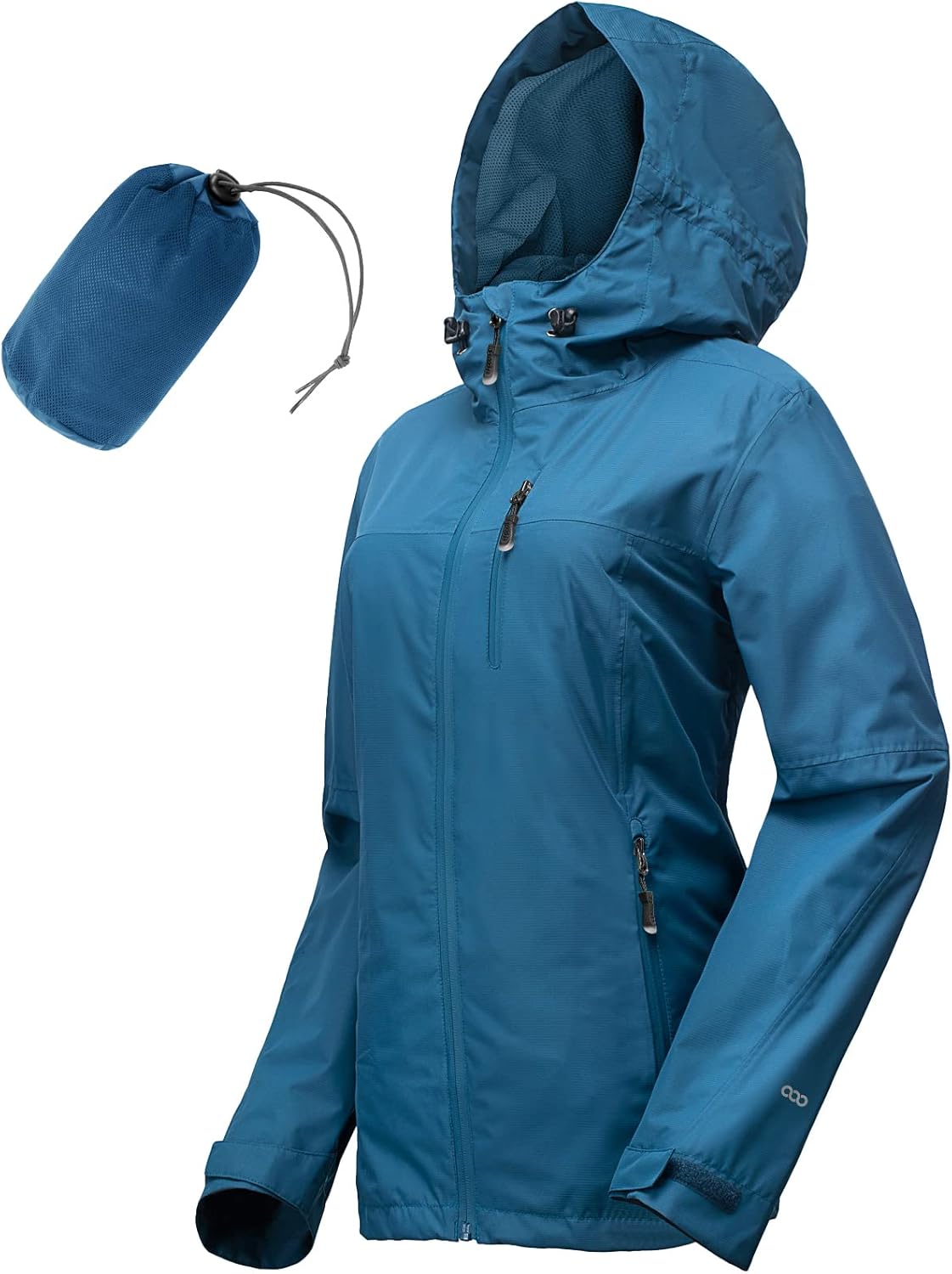 Packable Rain Jacket for Women - Lightweight Waterproof Windbreaker