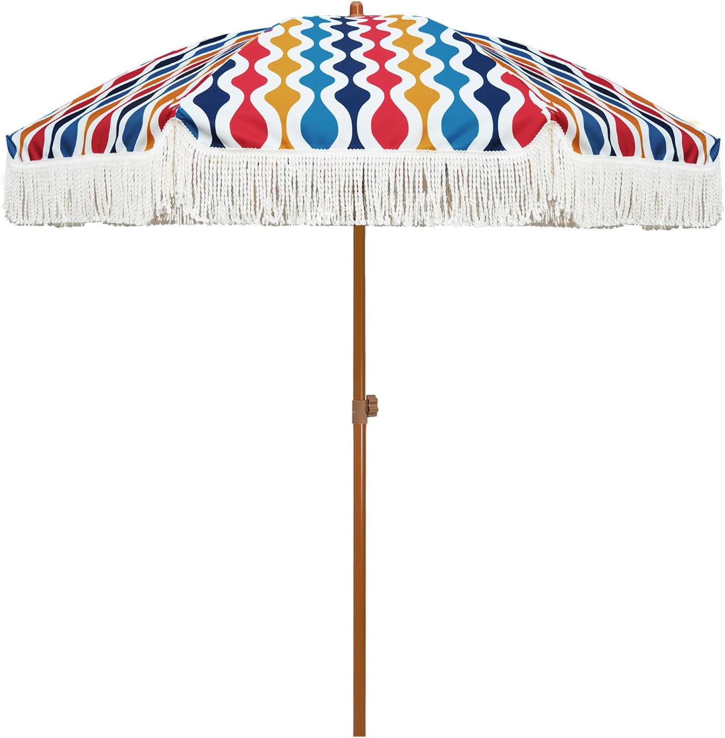 7ft Patio Umbrella with Fringe for Stylish Outdoor Spaces