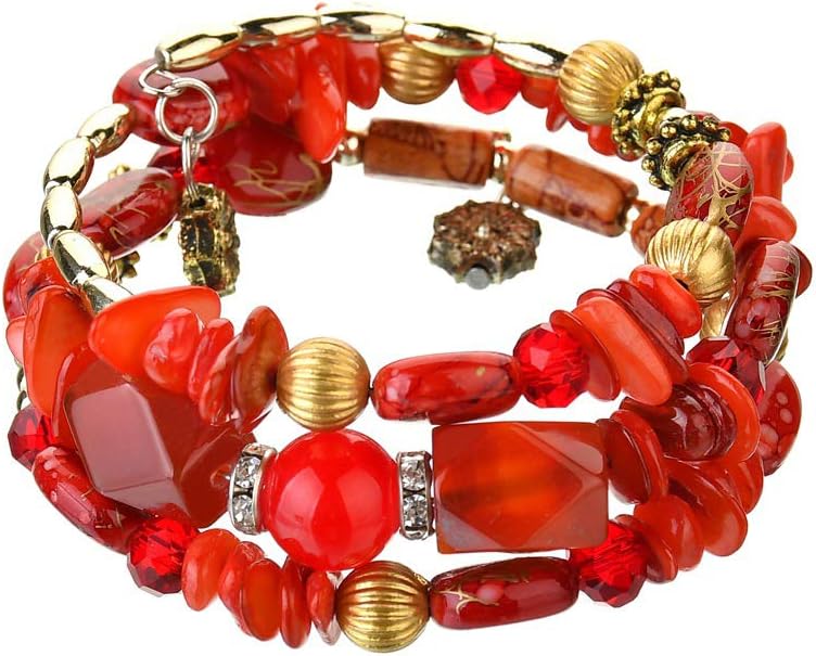 Boho Agate Stone Charm Bracelet Set - Ethereal Style Upgrade