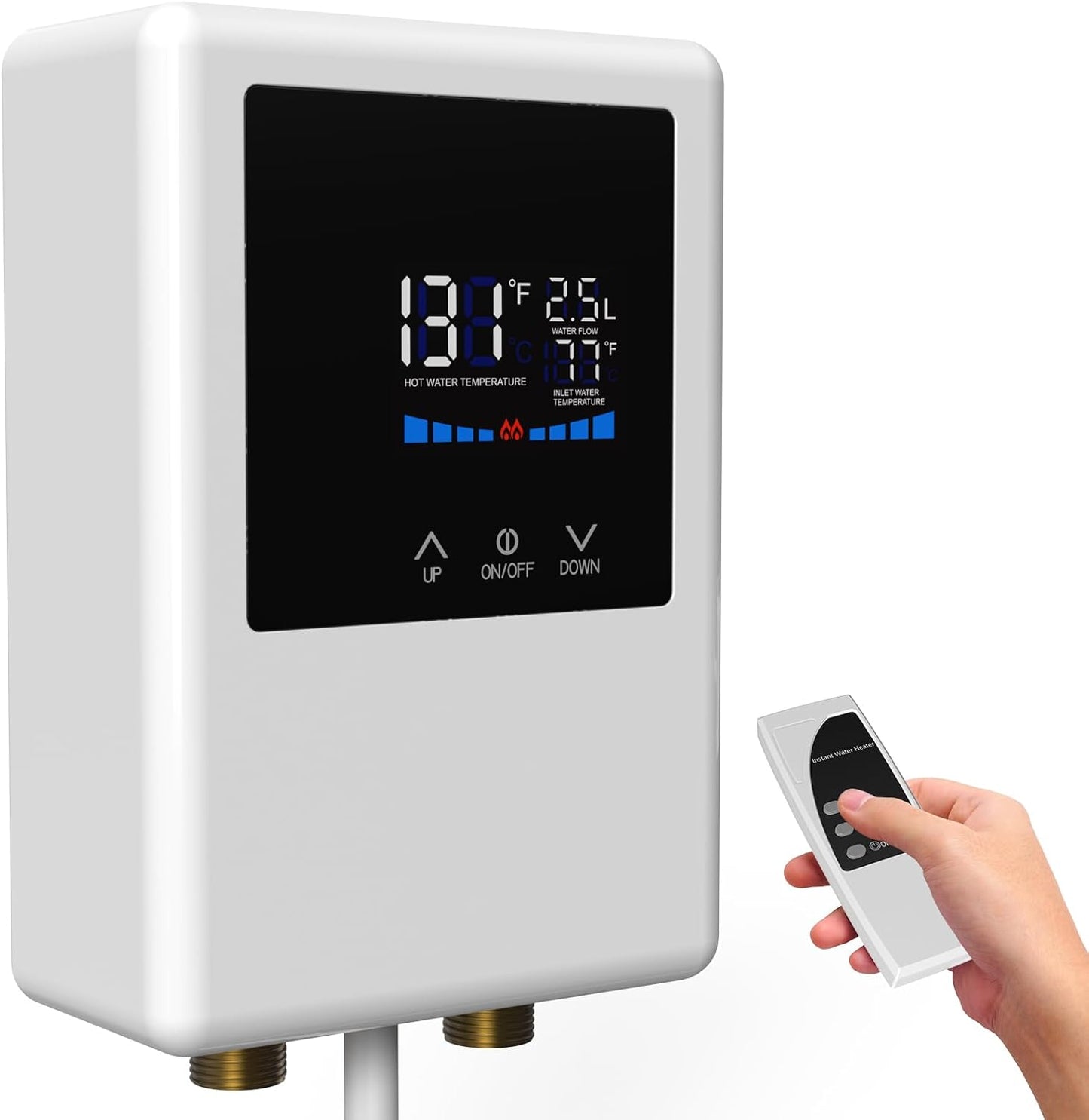 Instant Hot Water Heater, Remote Control, LCD Touch, Saves Space - Kweetle