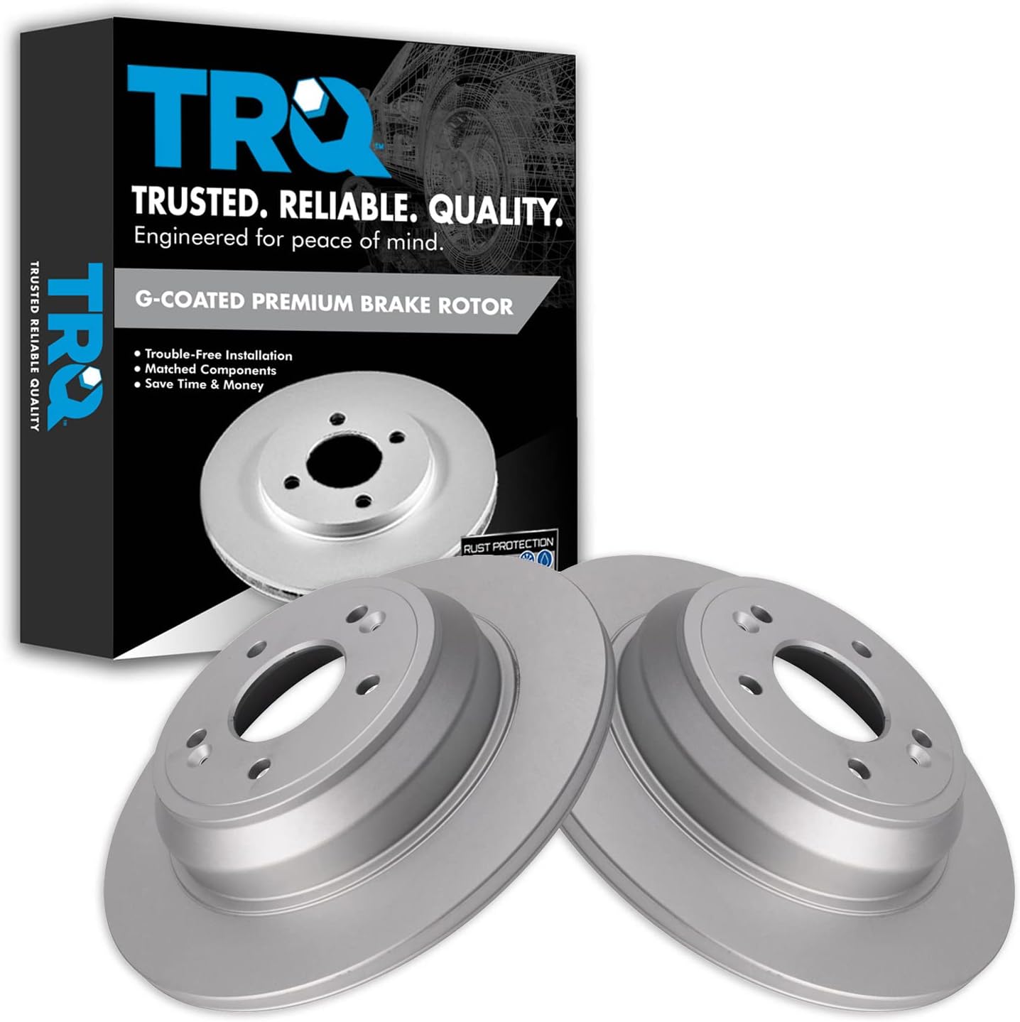 Premium G-Coated Rear Brake Rotors Set for Genesis G80 & More