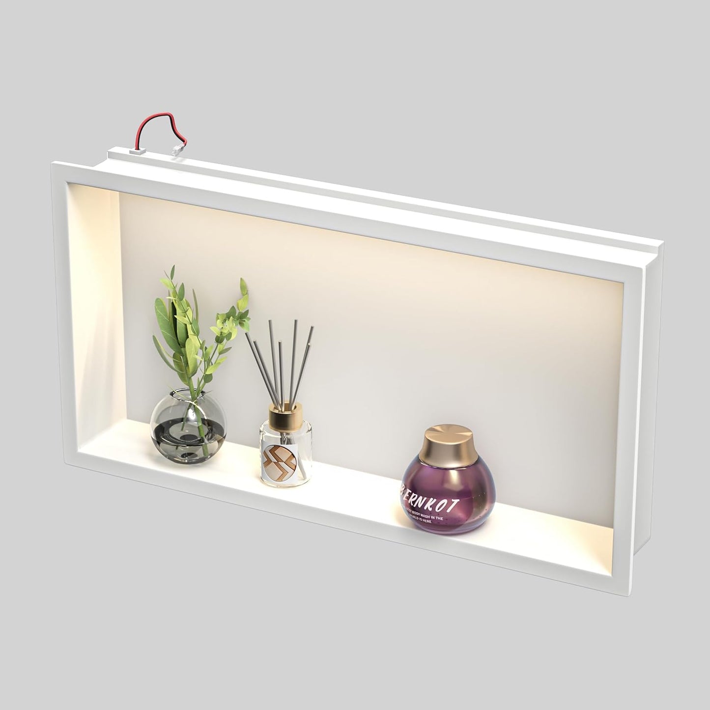 Led Shower Niche 24in X 12in White 304 Stainless Steel Design
