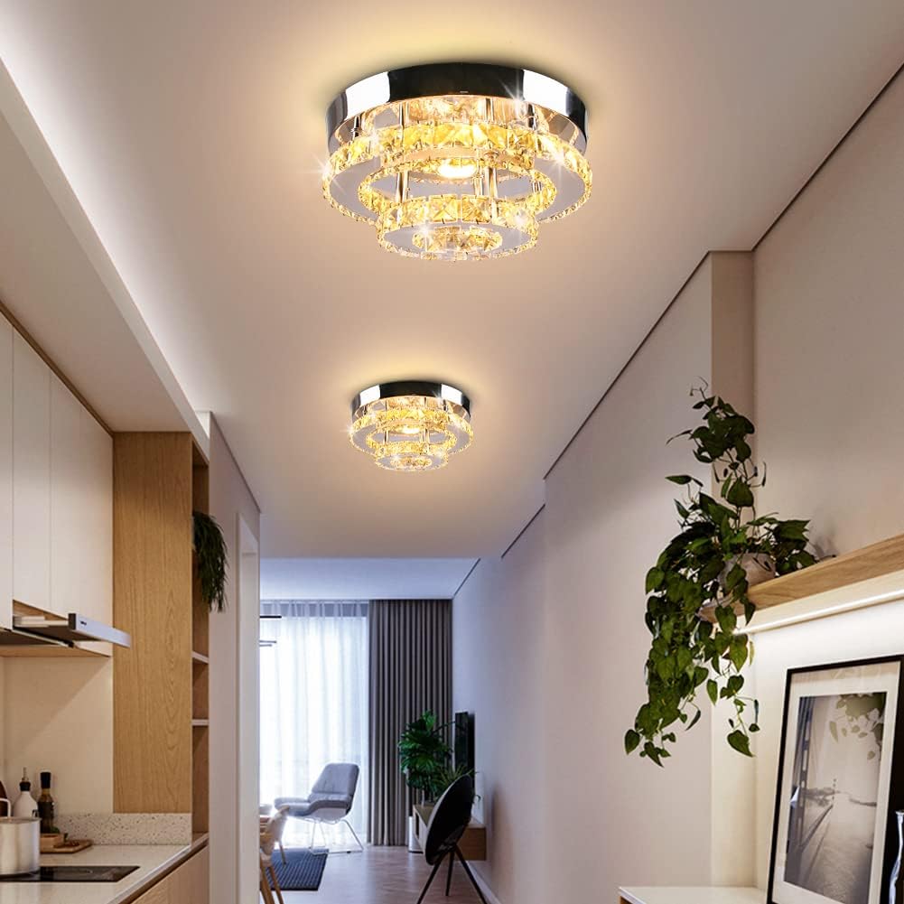 Mini Chandelier LED Crystal Ceiling Light for Modern Spaces