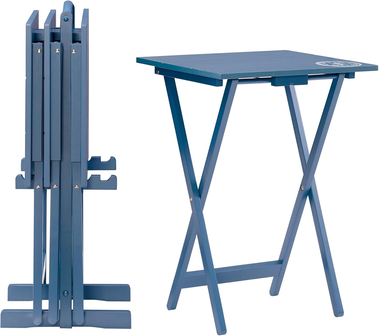 Organize in Style: Linon Navy Trey Table Set