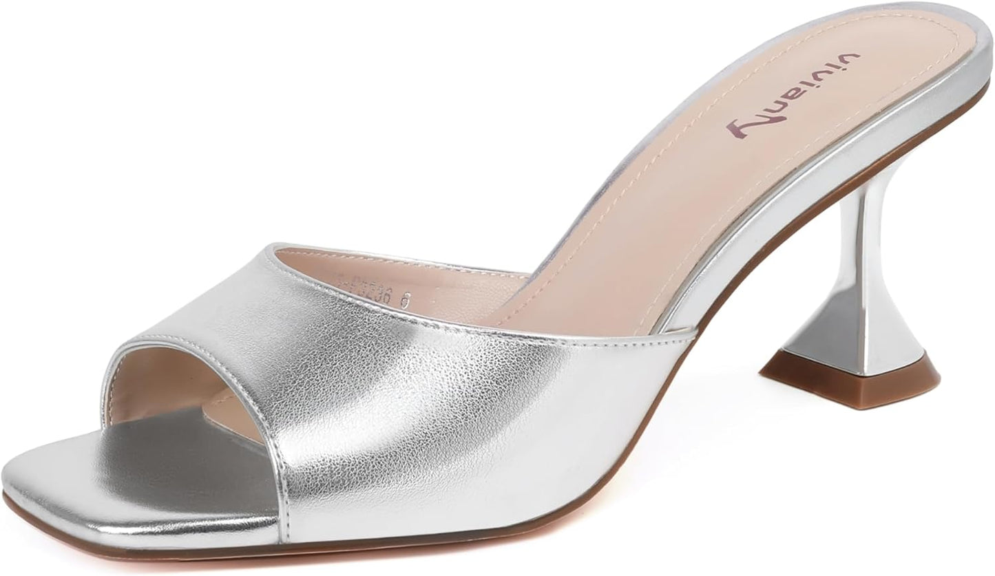 Vivianly Womens Clear Heels Sandals for Elegant Occasions
