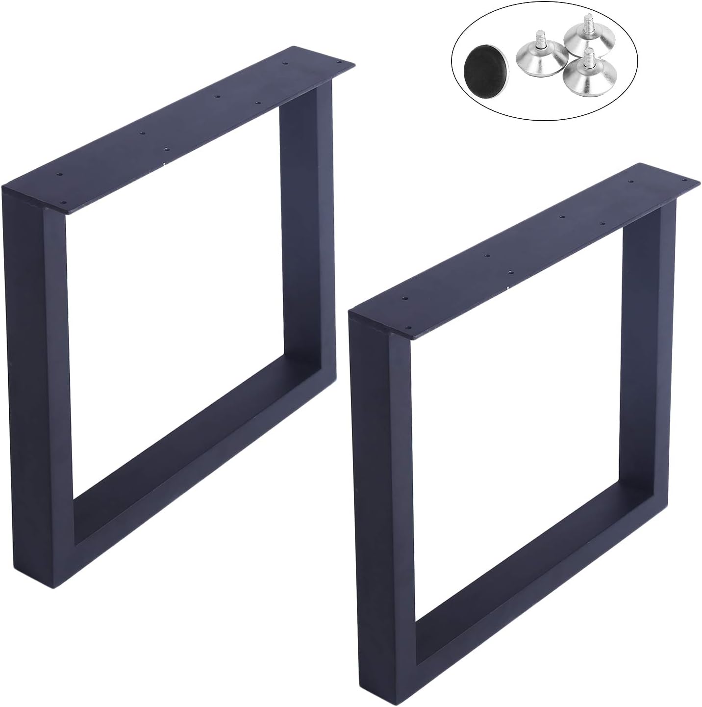 MBQQ Rustic Square Tube Table Legs for Industrial Style Furniture