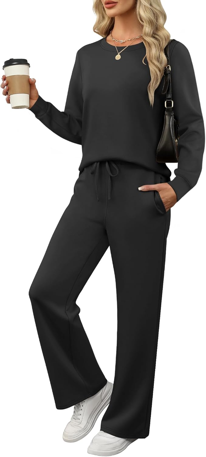 ANRABESS Women's 2 Piece Lounge Sets for Cozy Travel Outfits