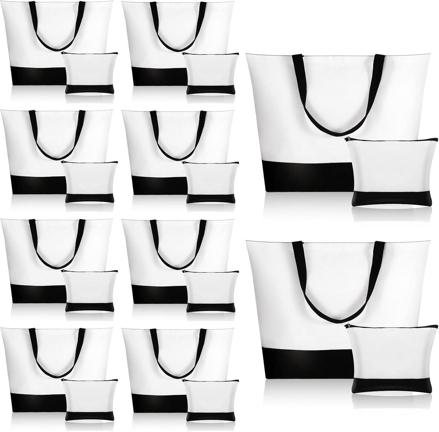Large Blank Canvas Tote Bags for DIY Projects and Storage