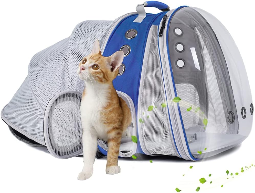 Dual Expandable Cat Backpack Carrier for Large Fat Cats