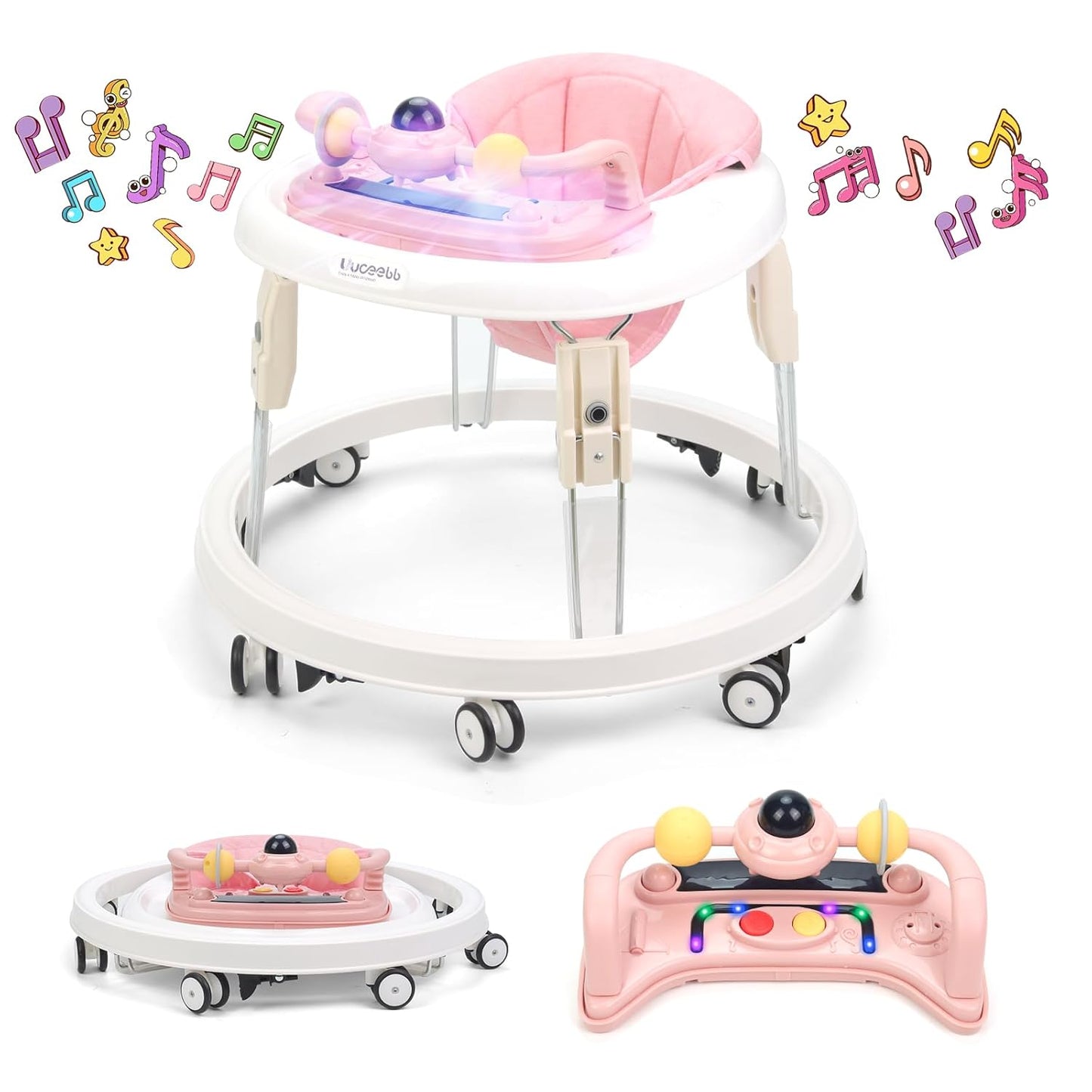 Baby Walker with Wheels, Music and Lights for Boys and Girls