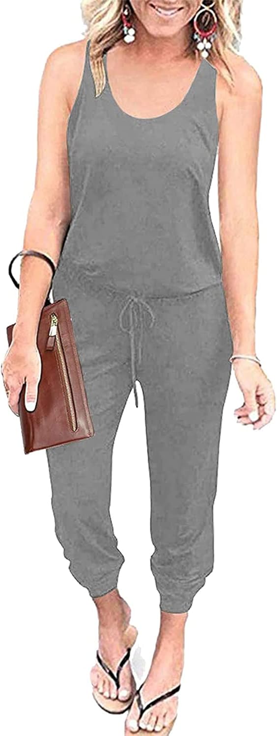 PRETTYGARDEN Womens Casual Summer Jumpsuit for Vacation Wear