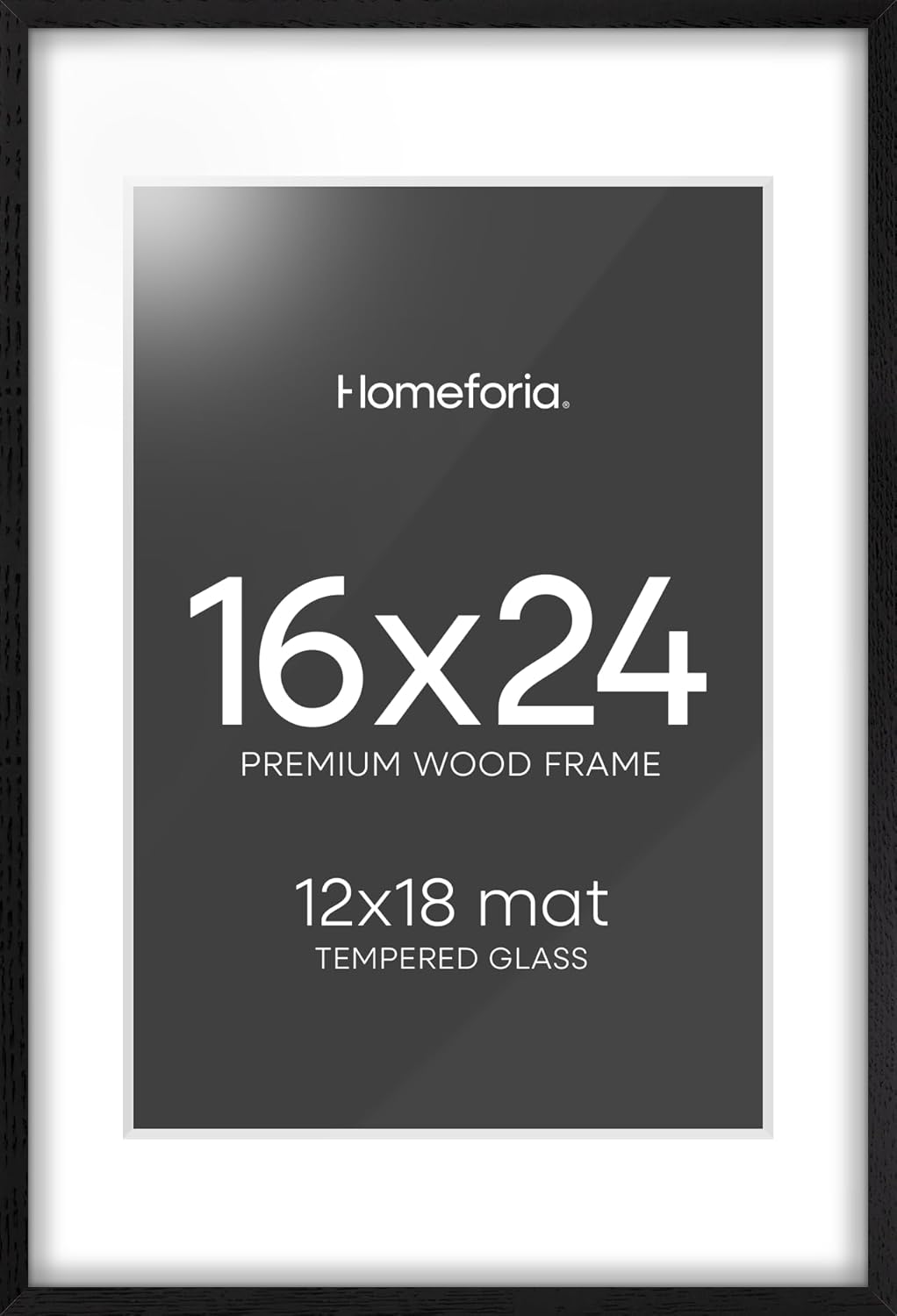 High-End Oak 16x24 Picture Frame with Mat for Stunning Displays