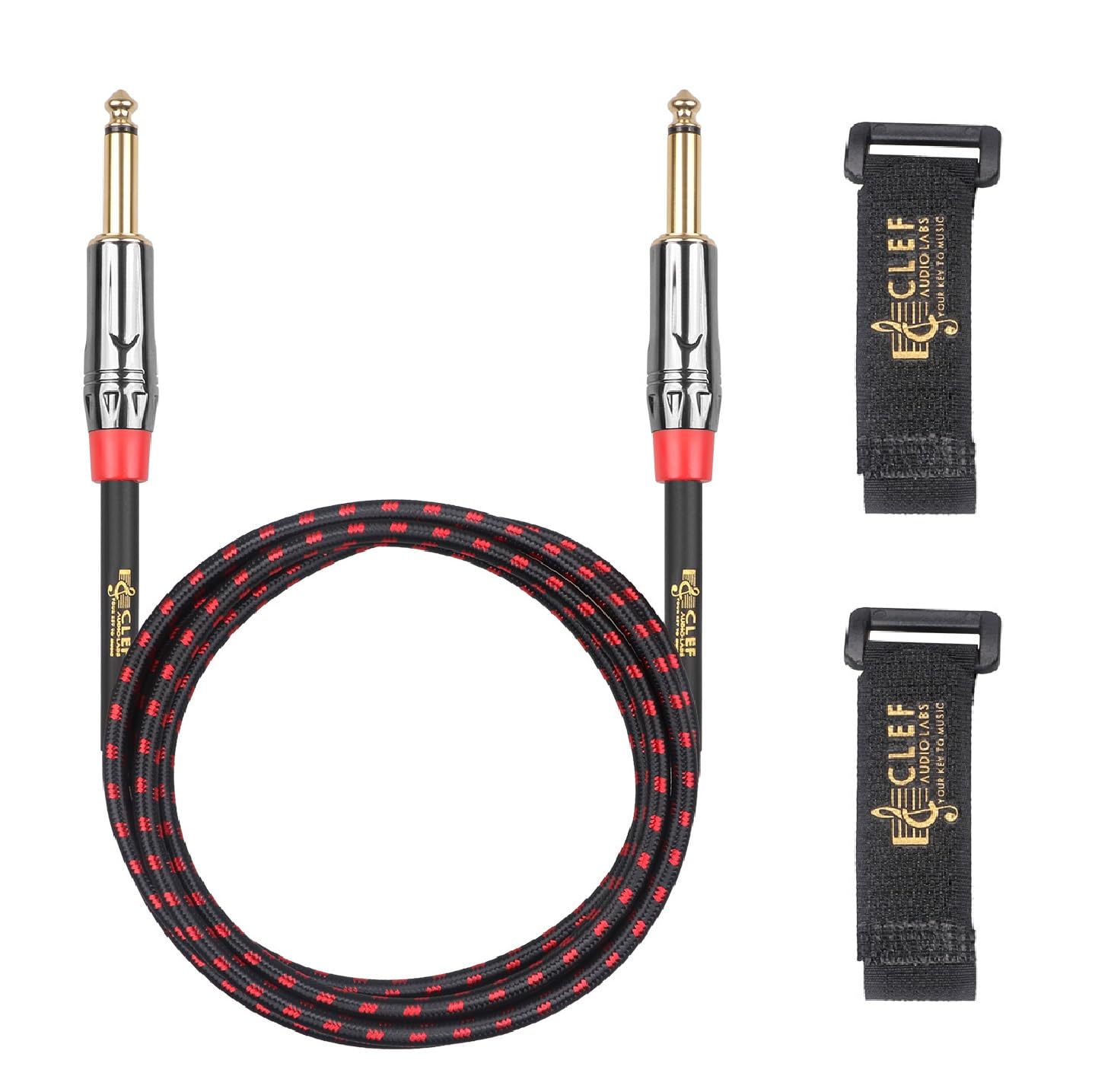 Premium 6ft Instrument Cable - Crystal Clear Sound, Clef Audio Labs