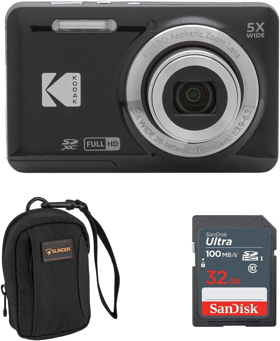 KODAK PIXPRO FZ55-BK 16MP Digital Camera with 5X Zoom