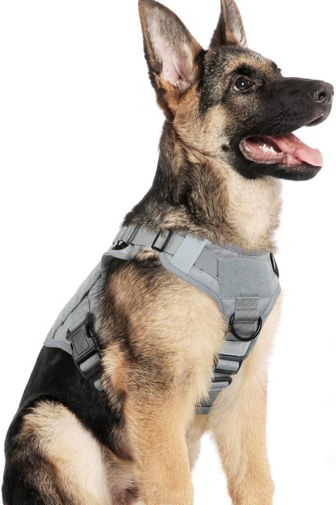 rabbitgoo Tactical Dog Harness for Large Breeds - Heavy Duty Vest
