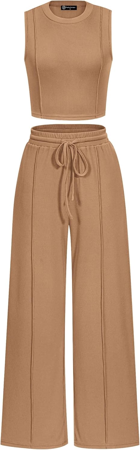 PRETTYGARDEN Women's Summer 2 Piece Loungewear Set for Comfort
