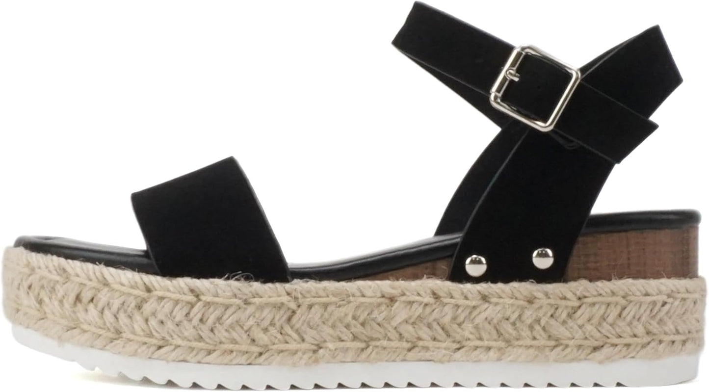 Soda Women Open Toe Ankle Strap Platform Espadrille Sandal Review